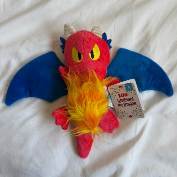 NWT Bark Box WETBEARD THE DRAGON Plush Dog Toy, Blue + Red, Large (50+ lbs) - Picture 1 of 15